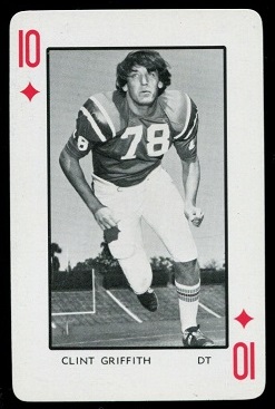 Clint Griffith 1973 Florida Playing Cards football card