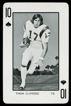 Thom Clifford 1973 Florida Playing Cards football card