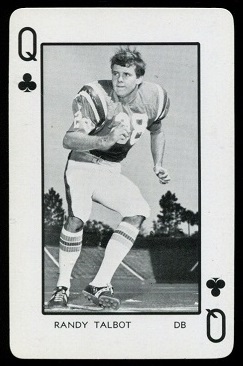 Randy Talbot 1973 Florida Playing Cards football card