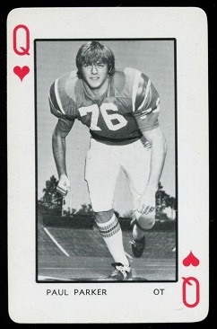 Paul Parker 1973 Florida Playing Cards football card