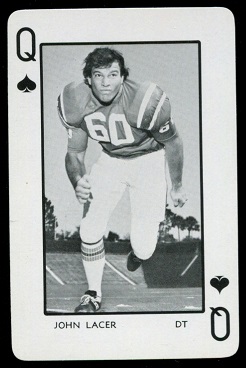 John Lacer 1973 Florida Playing Cards football card