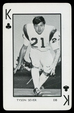 Tyson Sever 1973 Florida Playing Cards football card