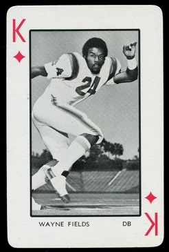 Wayne Fields 1973 Florida Playing Cards football card