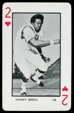 Sammy Green 1973 Florida Playing Cards football card
