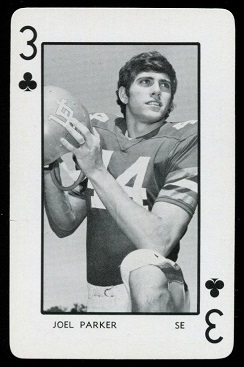 Joel Parker 1973 Florida Playing Cards football card