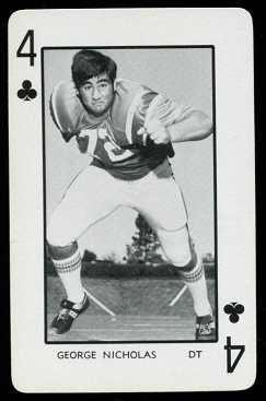 George Nicholas 1973 Florida Playing Cards football card