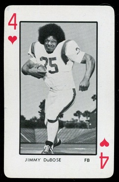 Jimmy DuBose 1973 Florida Playing Cards football card
