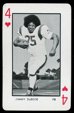 Jimmy DuBose 1973 Florida Playing Cards football card Jimmy DuBose 1973 Florida Playing Cards football card