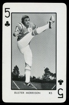 Buster Morrison 1973 Florida Playing Cards football card