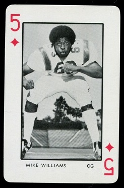 Mike Williams 1973 Florida Playing Cards football card