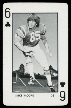 Mike Moore 1973 Florida Playing Cards football card