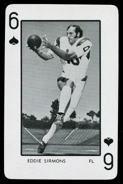 Eddie Sirmons 1973 Florida Playing Cards football card