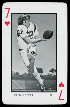 Glenn Sever 1973 Florida Playing Cards football card