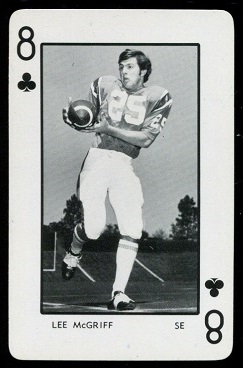 Lee McGriff 1973 Florida Playing Cards football card Lee McGriff 1973 Florida Playing Cards football card