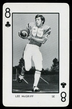 Lee McGriff 1973 Florida Playing Cards football card