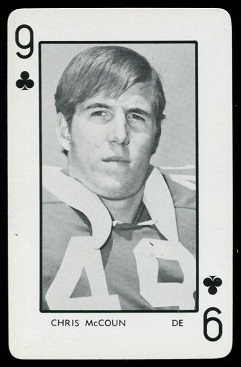 Chris McCoun 1973 Florida Playing Cards football card