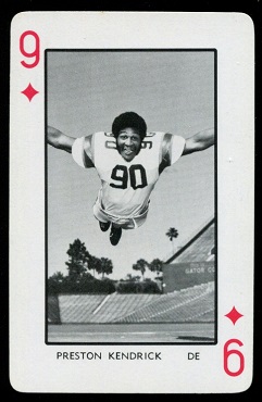 Preston Kendrick 1973 Florida Playing Cards football card Preston Kendrick 1973 Florida Playing Cards football card