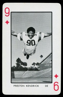 Preston Kendrick 1973 Florida Playing Cards football card