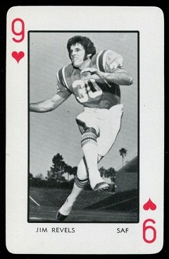 Jim Revels 1973 Florida Playing Cards football card