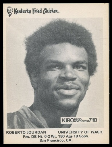 Roberto Jourdan 1973 KFC Washington football card