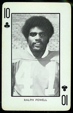 Ralph Powell 1973 Nebraska Playing Cards football card