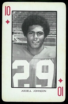 Ardell Johnson 1973 Nebraska Playing Cards football card