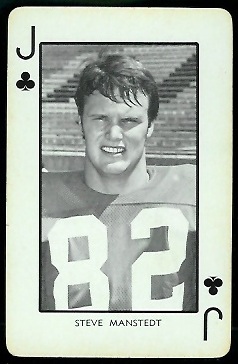 Steve Manstedt 1973 Nebraska Playing Cards football card