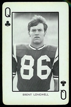 Brent Longwell 1973 Nebraska Playing Cards football card