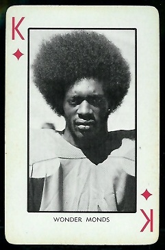 Wonder Monds 1973 Nebraska Playing Cards football card