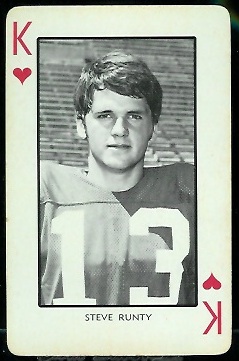 Steve Runty 1973 Nebraska Playing Cards football card