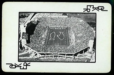 Memorial Stadium 1973 Nebraska Playing Cards football card Memorial Stadium 1973 Nebraska Playing Cards football card