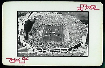 Memorial Stadium 1973 Nebraska Playing Cards football card Memorial Stadium 1973 Nebraska Playing Cards football card