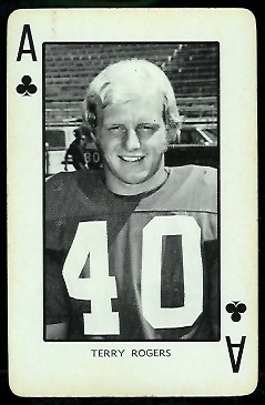 Terry Rogers 1973 Nebraska Playing Cards football card