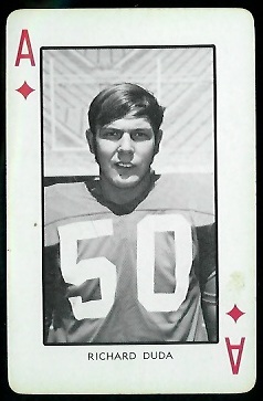 Richard Duda 1973 Nebraska Playing Cards football card