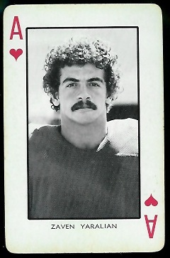 Zaven Yaralian 1973 Nebraska Playing Cards football card