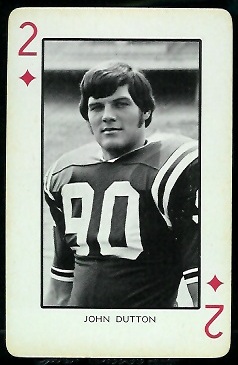 John Dutton 1973 Nebraska Playing Cards football card John Dutton 1973 Nebraska Playing Cards football card