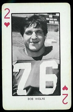 Bob Wolfe 1973 Nebraska Playing Cards football card