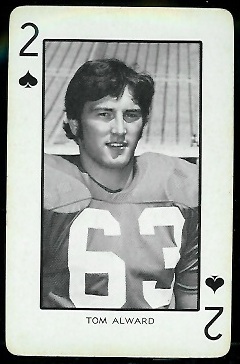 Tom Alward 1973 Nebraska Playing Cards football card