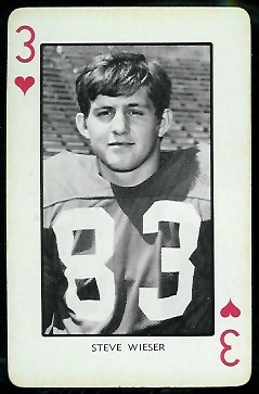 Steve Wieser 1973 Nebraska Playing Cards football card