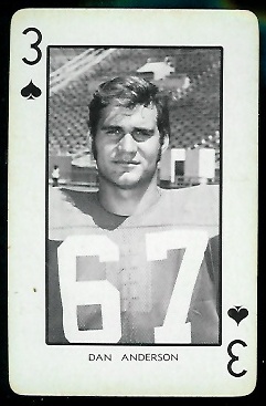 Dan Anderson 1973 Nebraska Playing Cards football card