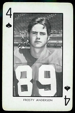 Frosty Anderson 1973 Nebraska Playing Cards football card Frosty Anderson 1973 Nebraska Playing Cards football card