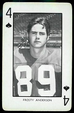 Frosty Anderson 1973 Nebraska Playing Cards football card