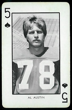 Al Austin 1973 Nebraska Playing Cards football card