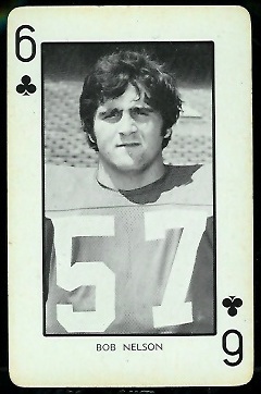 Bob Nelson 1973 Nebraska Playing Cards football card