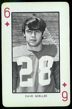 Dave Goeller 1973 Nebraska Playing Cards football card