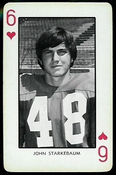 John Starkebaum 1973 Nebraska Playing Cards football card
