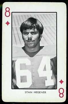 Stan Hegener 1973 Nebraska Playing Cards football card