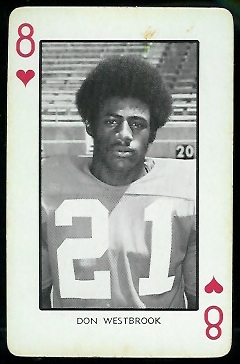Don Westbrook 1973 Nebraska Playing Cards football card