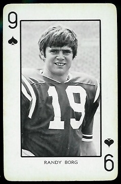 Randy Borg 1973 Nebraska Playing Cards football card