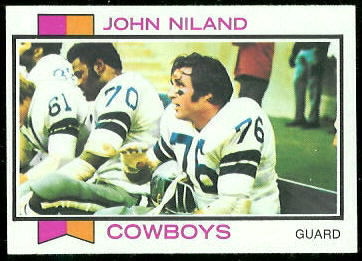 John Niland 1973 Topps football card